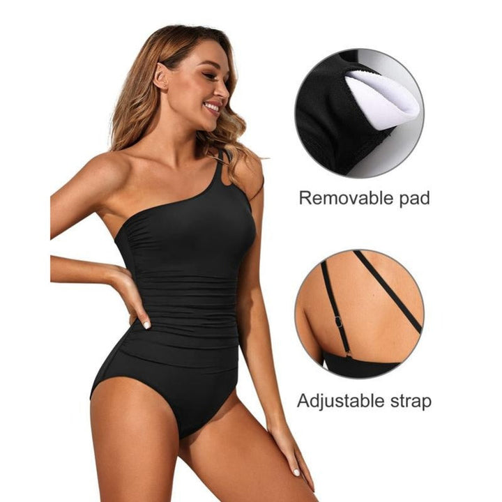 Stornfield | One-Shoulder Tummy Control One-Piece Swimsuit