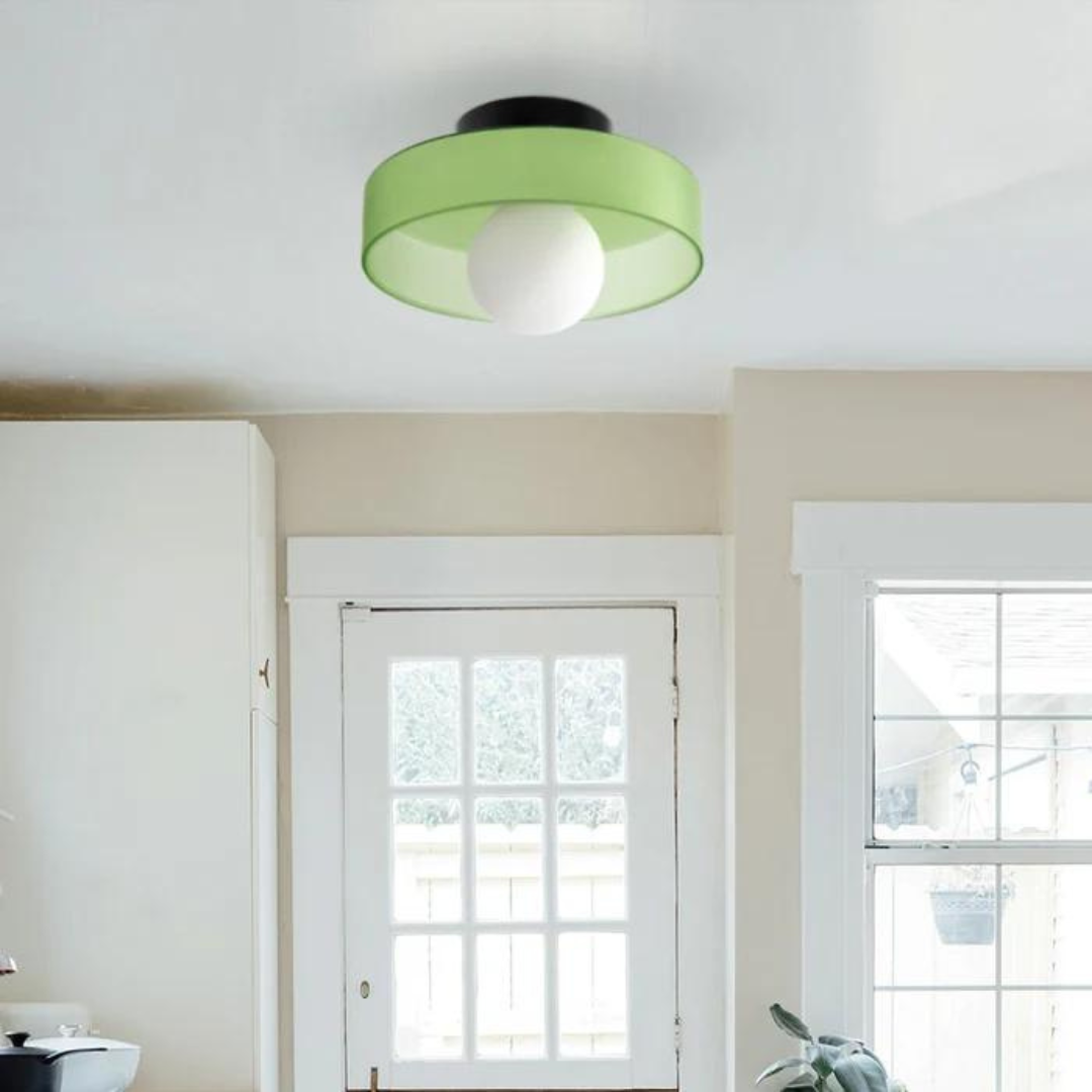 Round Ceiling Lamp with Stylish Functionality - LumiSphere | Stornfield