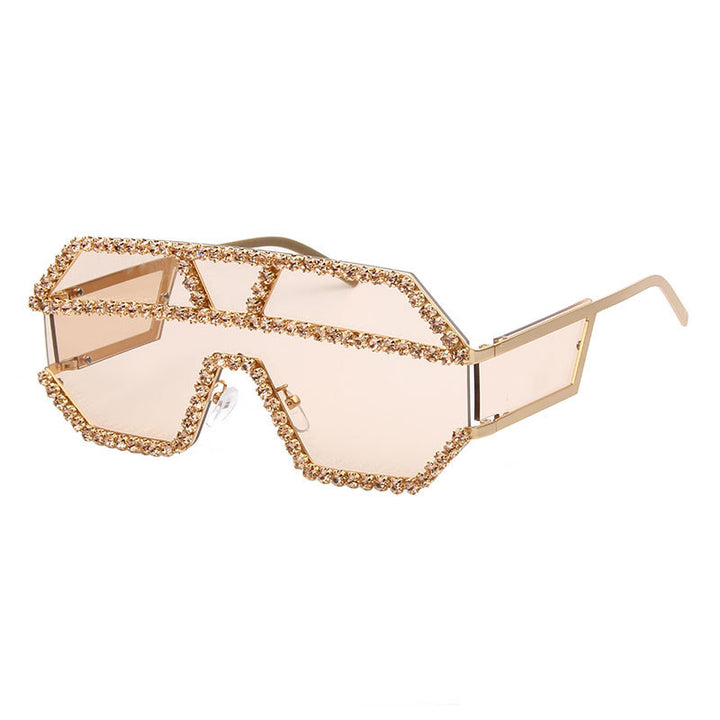 Women's stylish sunglasses with geometric frame and rhinestone embellishment Stornfield