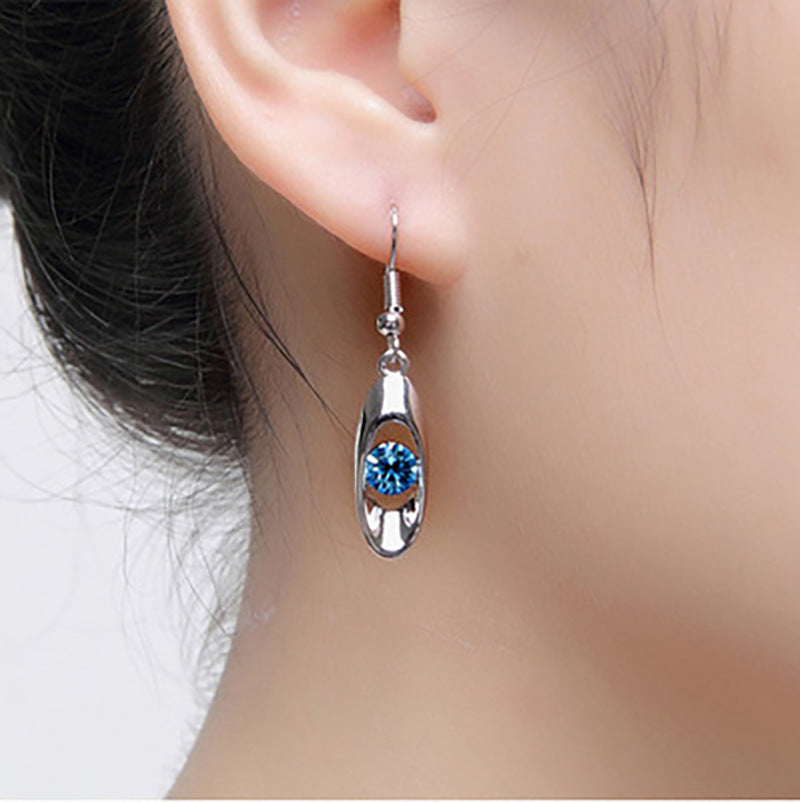 Elegant Crystal Oval Dangle Earrings Stornfield