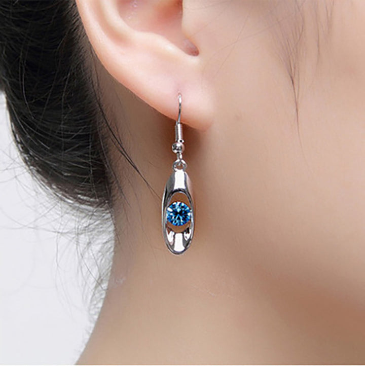 Elegant Crystal Oval Dangle Earrings Stornfield