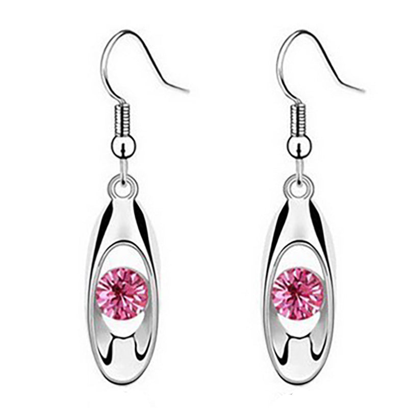 Elegant Crystal Oval Dangle Earrings Stornfield