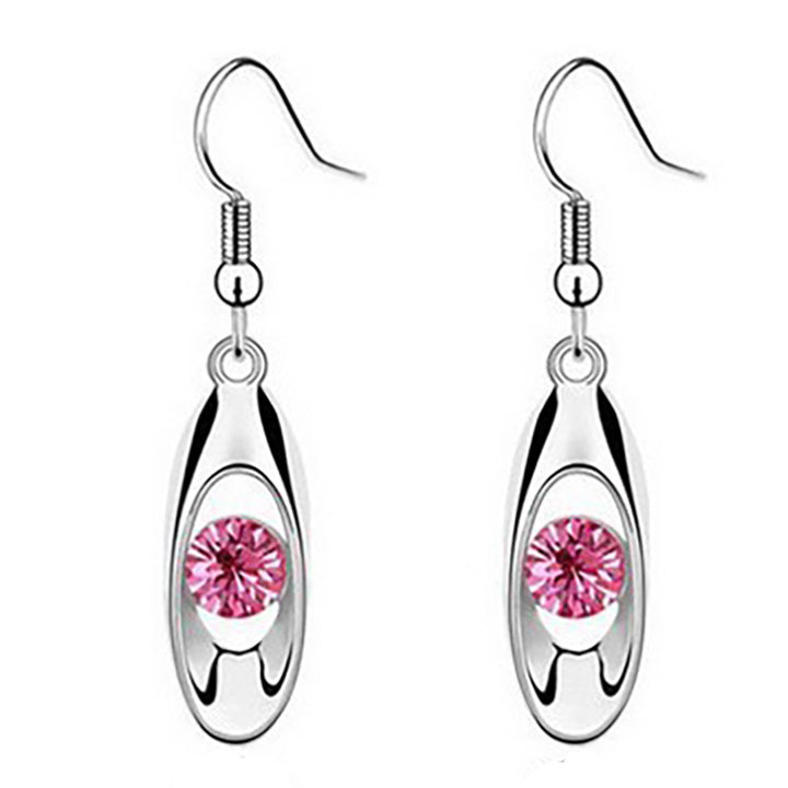 Elegant Crystal Oval Dangle Earrings Stornfield