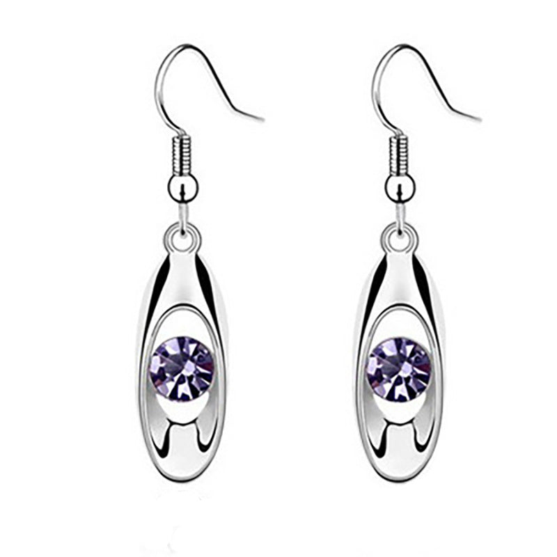 Elegant Crystal Oval Dangle Earrings Stornfield