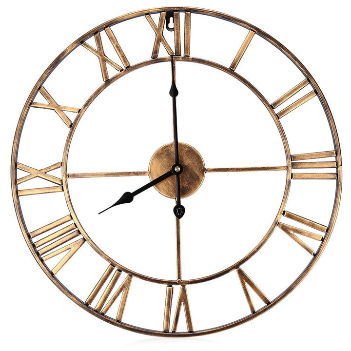 Stornfield | Silent Wall Clock Large Roman Numerals 16 Inch Iron