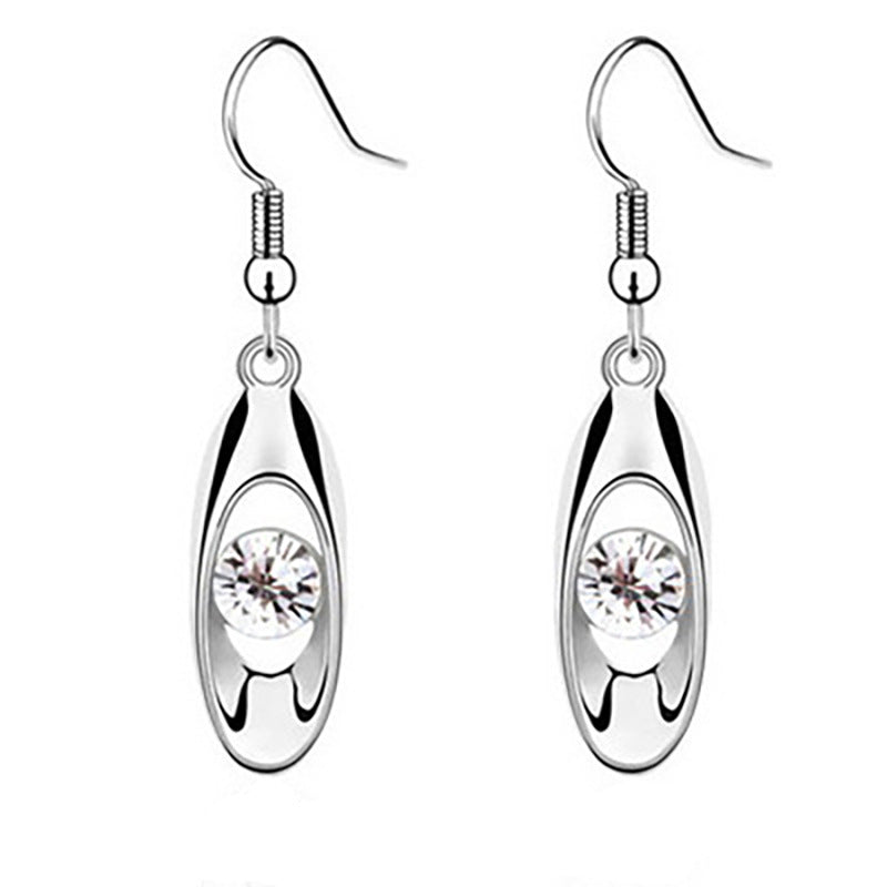Elegant Crystal Oval Dangle Earrings Stornfield