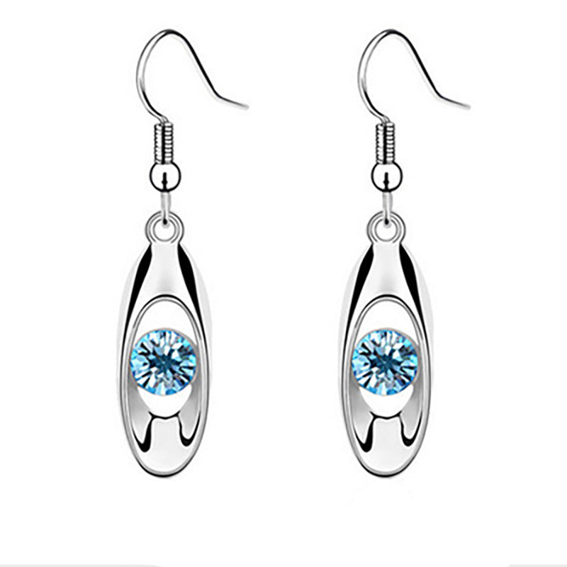 Elegant Crystal Oval Dangle Earrings Stornfield