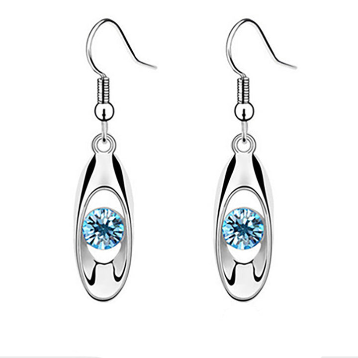 Elegant Crystal Oval Dangle Earrings Stornfield
