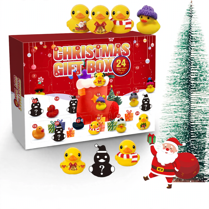 Christmas Advent Calendar with 24 Rubber Ducks
