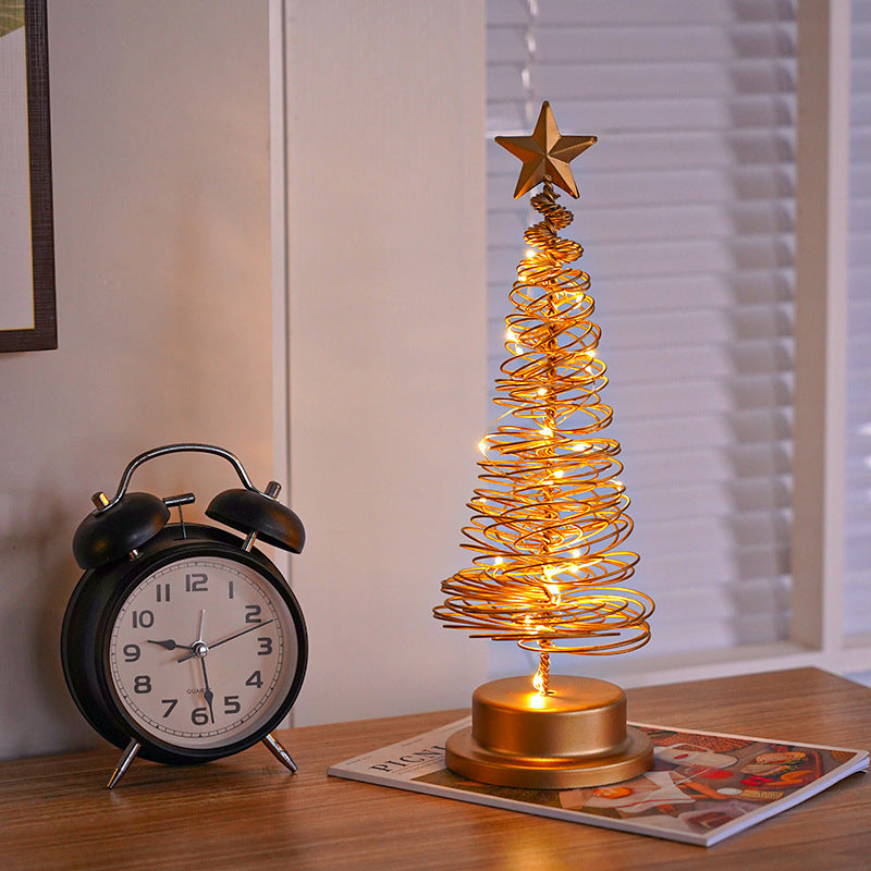 Decorative LED table lamp made of iron in Christmas design