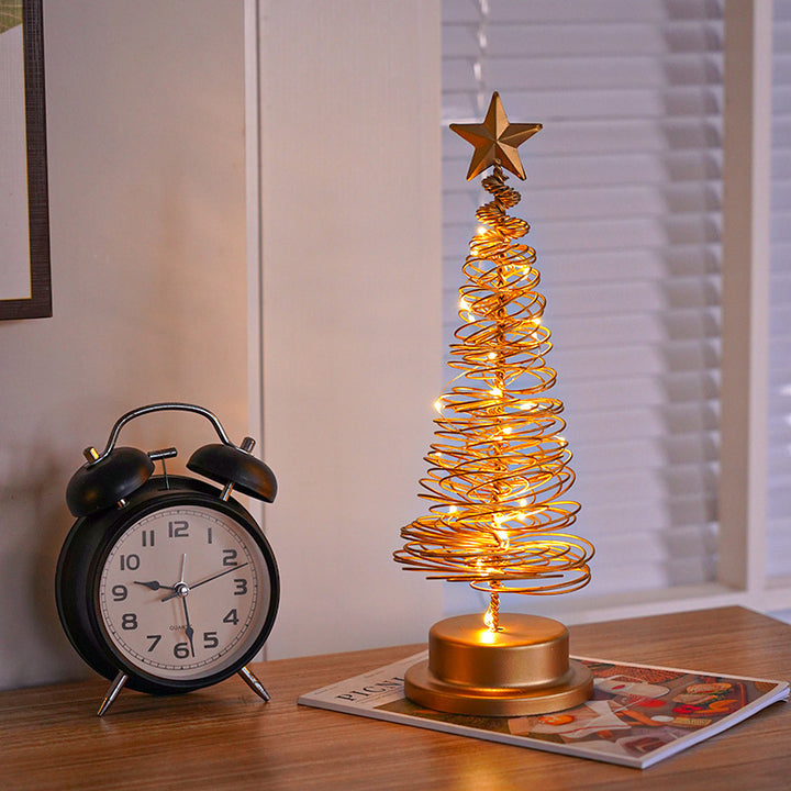 Decorative LED table lamp made of iron in Christmas design