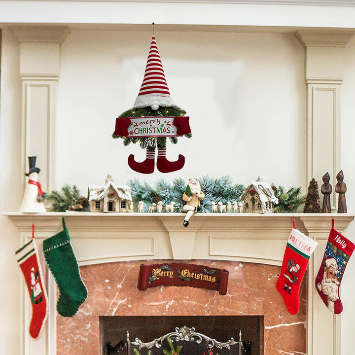 Christmas wreath with Santa Claus motif