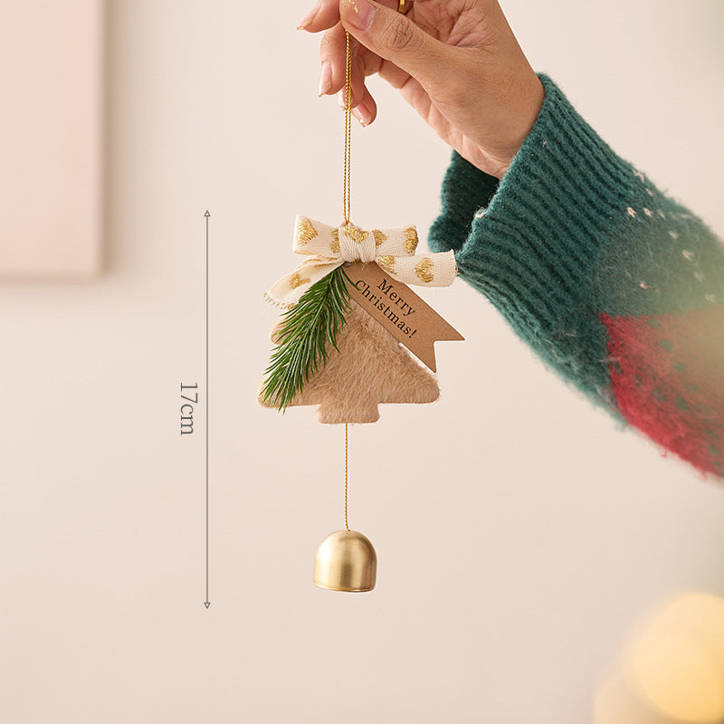 Christmas Bell Pendant with Wreath