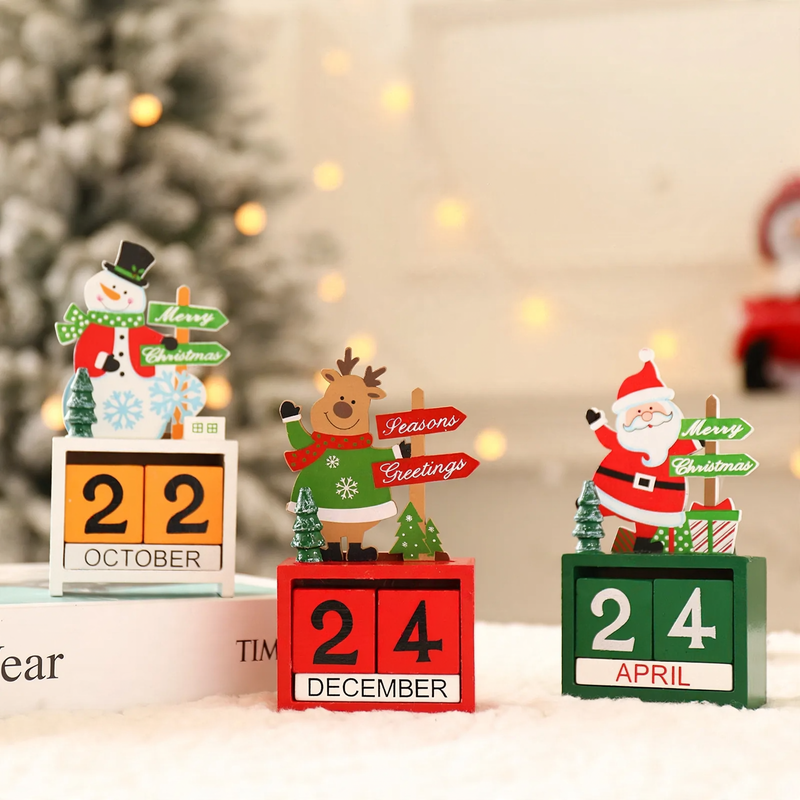 Decorative Christmas Advent calendars made of wood