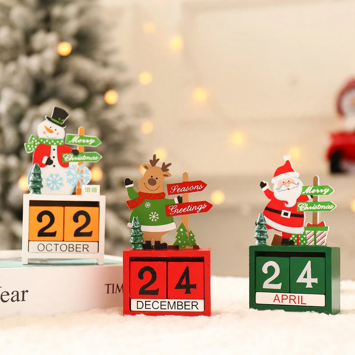 Decorative Christmas Advent calendars made of wood
