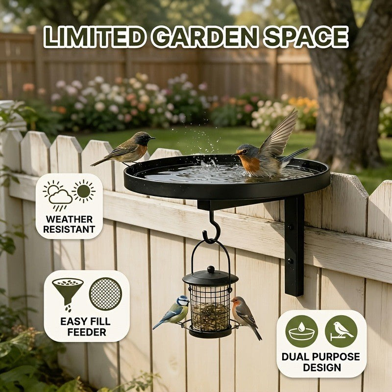 Wall Birdbath or Plant Holder made of Metal