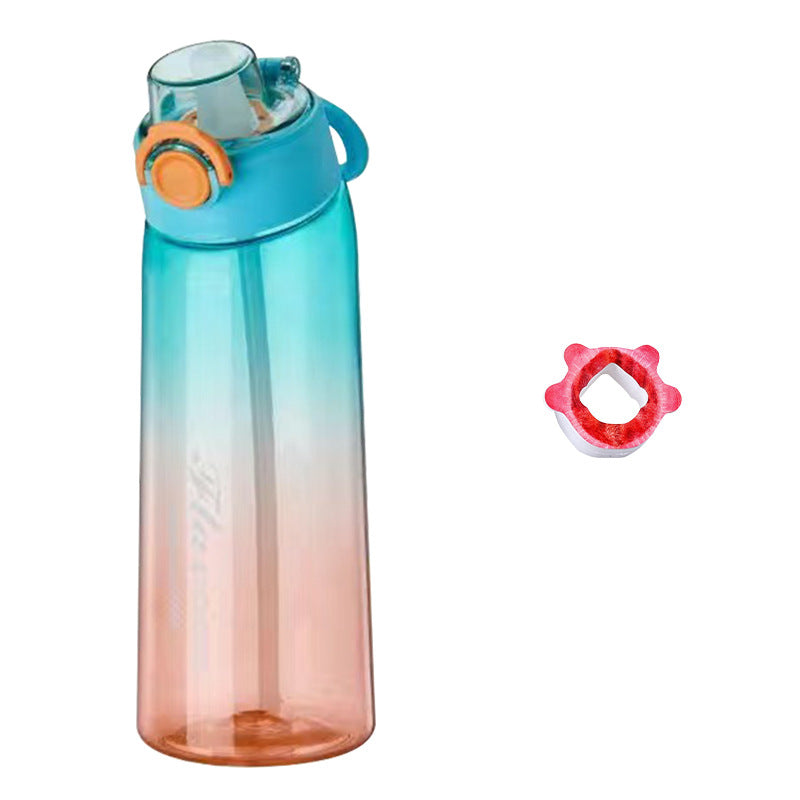 Tritan drinking bottle with aroma ring, 900 ml, with straw