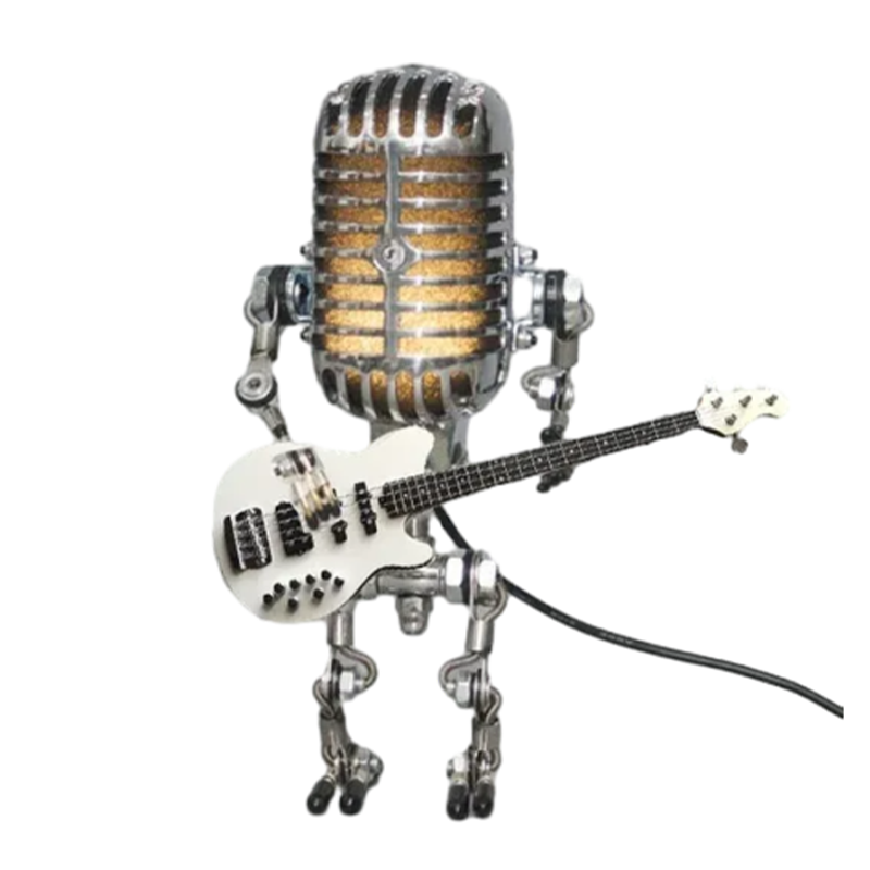 Retro Microphone Robot Metal Desk Lamp | Stornfield