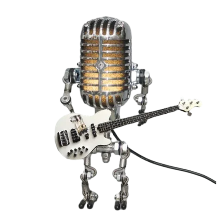 Retro Microphone Robot Metal Desk Lamp | Stornfield