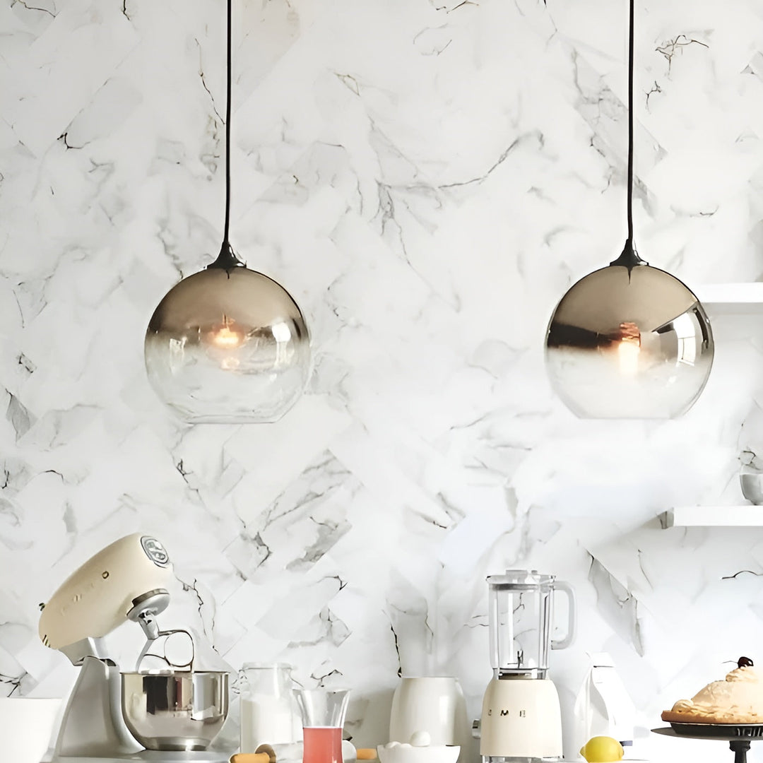 Industrial Glass Pendant Light with LED – Modern & Decorative | Ideal for Kitchens, Dining Rooms & Bars | Stornfield