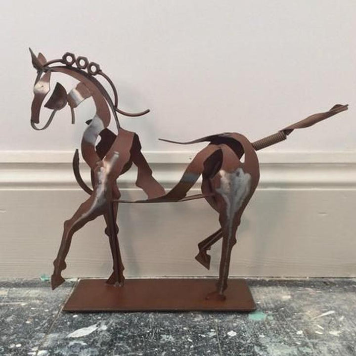 Handmade Metal Horse Sculpture "Adonis" | Stornfield