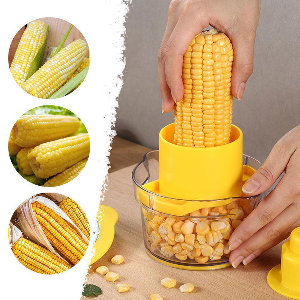Cob Corn Stripper With Built-In Measuring Cup And Grater | Stornfield