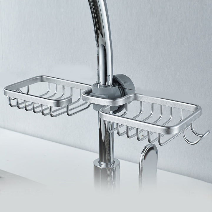 Shower holder for Shampoo & Soap – Stainless Steel – Silver or Black – No Drilling | Stornfield
