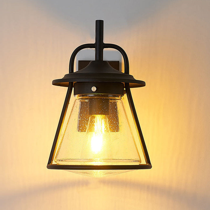 Waterproof Glass Cone Shade 1-Light Outdoor Wall Sconce Lamp | Stornfield