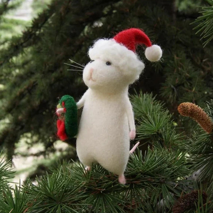 Felt Mouse and Pumpkin Ornament | Stornfield