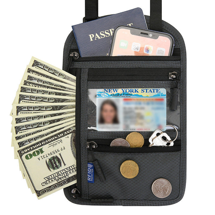 Stornfield | Travel Neck Pouch Neck Wallet with RFID Blocking Passport Holder