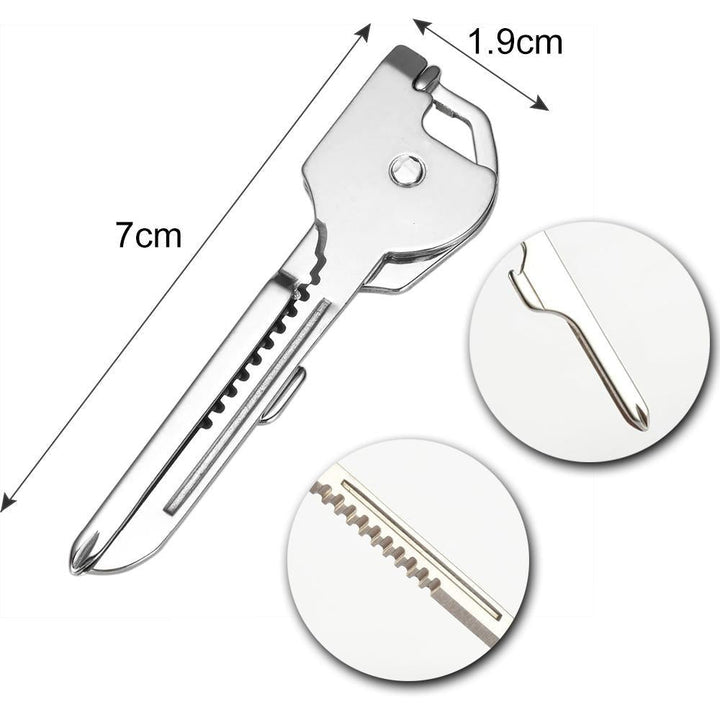 6-in-1-Keyring Multitool Mini-Multitool Keychain Pocket Stainless Steel Foldable Swiss Tech Easy Bottle Opener Keychain | Stornfield