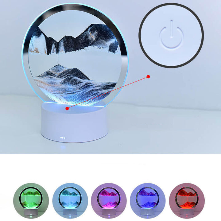 Stornfield | Creative Quicksand Round Hourglass 3D Night LED Table Lamp