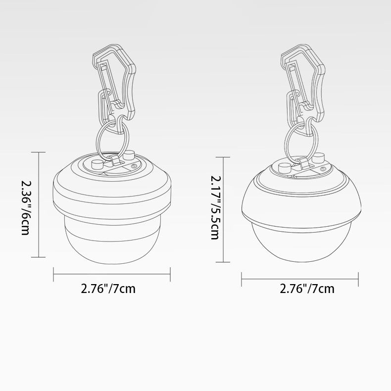 Contemporary Creative Waterproof Orb Metal PC LED Camping Outdoor Light For Outdoor Patio | Stornfield