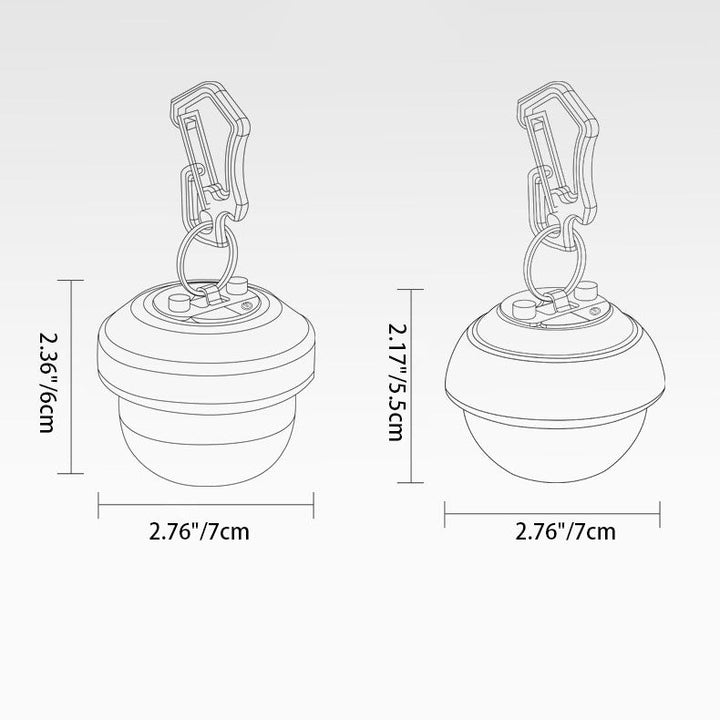 Contemporary Creative Waterproof Orb Metal PC LED Camping Outdoor Light For Outdoor Patio | Stornfield