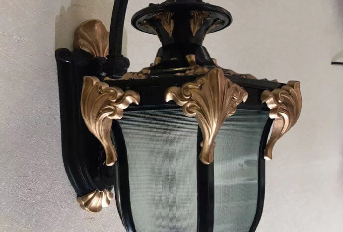 European Retro Lantern Glass Outdoor Waterproof 1-Light Wall Sconce Lamp | Stornfield