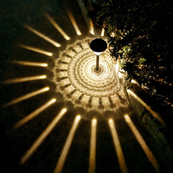 Stornfield | Outdoor Decorative Divergent Circular Luminous Waterproof Solar Shade LED Garden Light