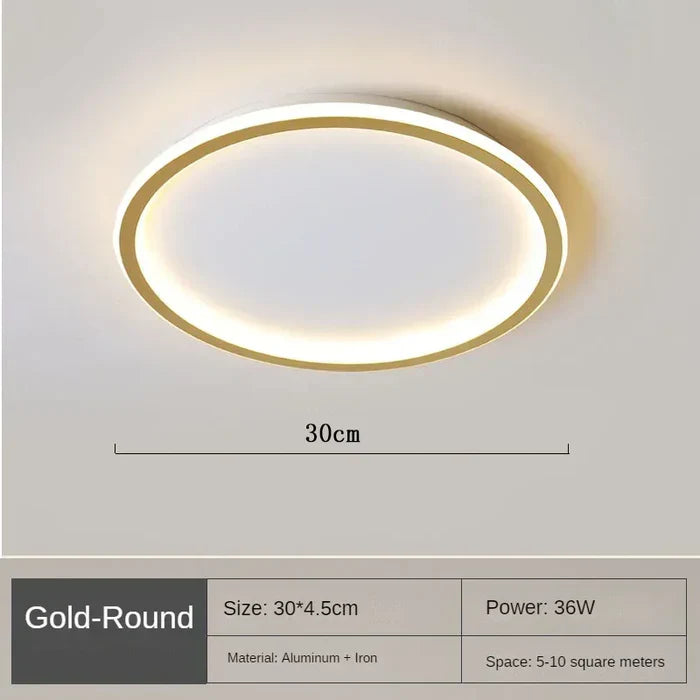 Scandinavian Round Ceiling Lamp - AuroraSphere | Stornfield