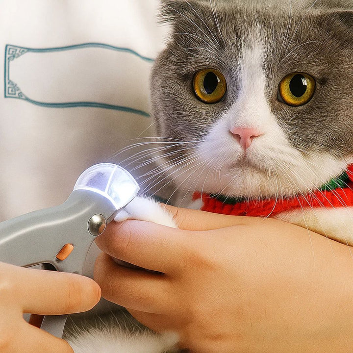 PawSure | Pet Nail Clippers - Quick Sensor - LED Light - Safety Guard - Stainless Steel Blades - Safe, Easy, and Precise Nail Clipping Stornfield