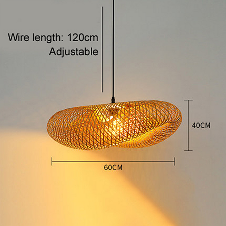 Stornfield | Bamboo Woven Rattan - Pendant Light - LED - Light