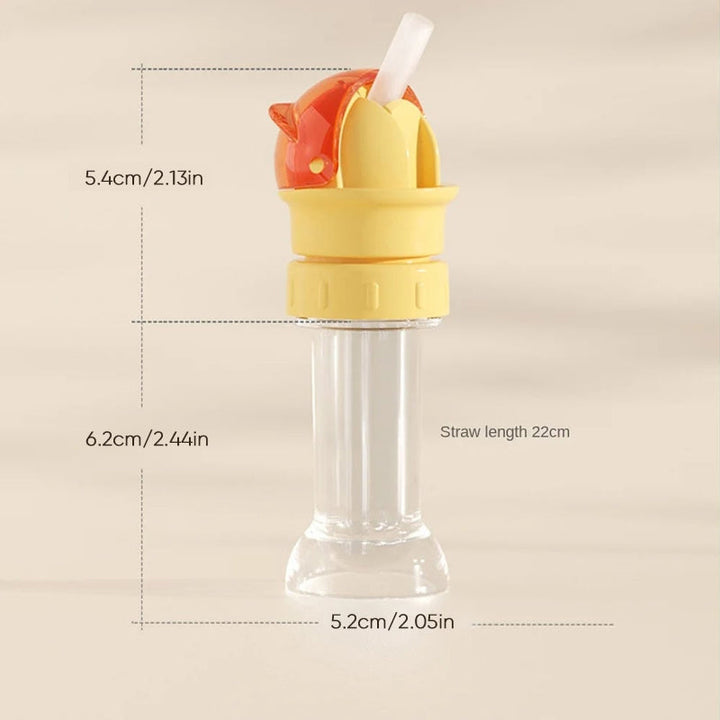 Reusable drinking bottle for children with straw lid | Stornfield