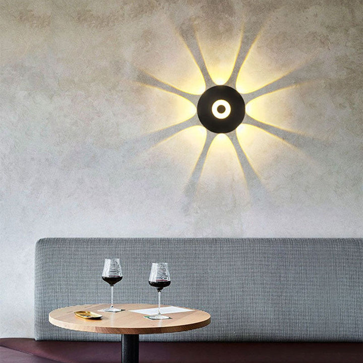 Contemporary Scandinavian Aluminum Round Shade LED Wall Sconce Lamp For Outdoor Patio | Stornfield