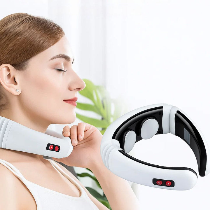 NeckEase | Vibration Neck Massager – Pain Relief – Portable Design – Soothes Stiff Muscles – Stress and Tension Relief Stornfield