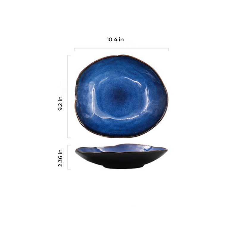 Ocean Waves Deep Blue Plate | Stornfield