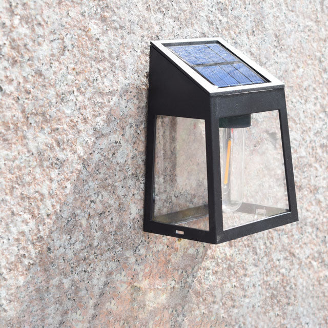Modern Square Plastic Solar LED Outdoor Waterproof Garden Landscape Wall Sconce Lamp | Stornfield