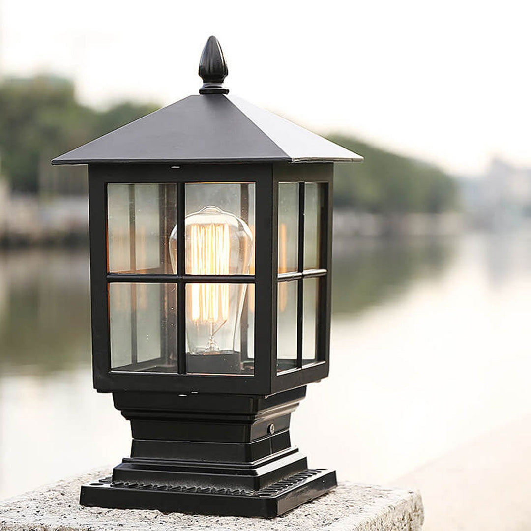 European Outdoor Column Lantern Waterproof  Rustproof 1-Light Patio Light | Stornfield