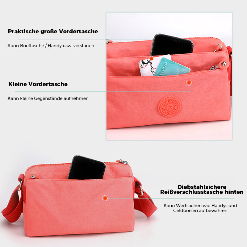 Women's Casual Multi-layer Fashionable Simple Shoulder Bag Made of Nylon | Stornfield