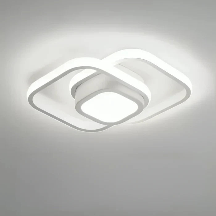 Modern LED Ceiling Lamp with Double Ring Design - Twilight Rings | Stornfield