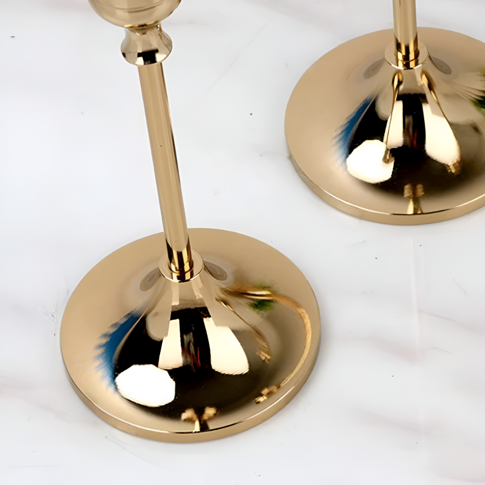 Gold Taper Candle Holder Set | Stornfield