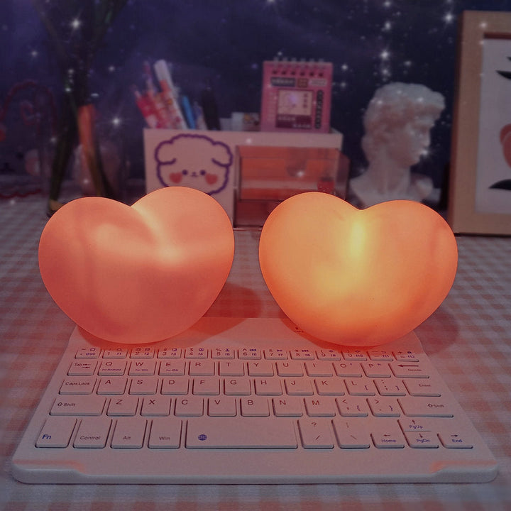 Stornfield | LuvSphere Silicone LED Night Light | Heart-Shaped Design | Table Lamp | Warm Ambient Light | Decorative