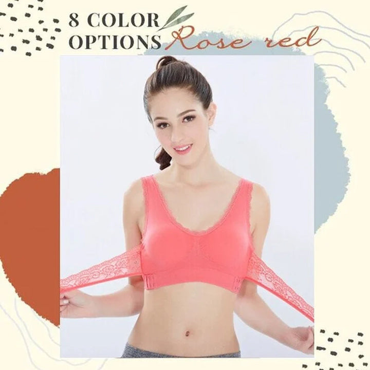 Stornfield | Front Cross-Side Buckle Lace Bra